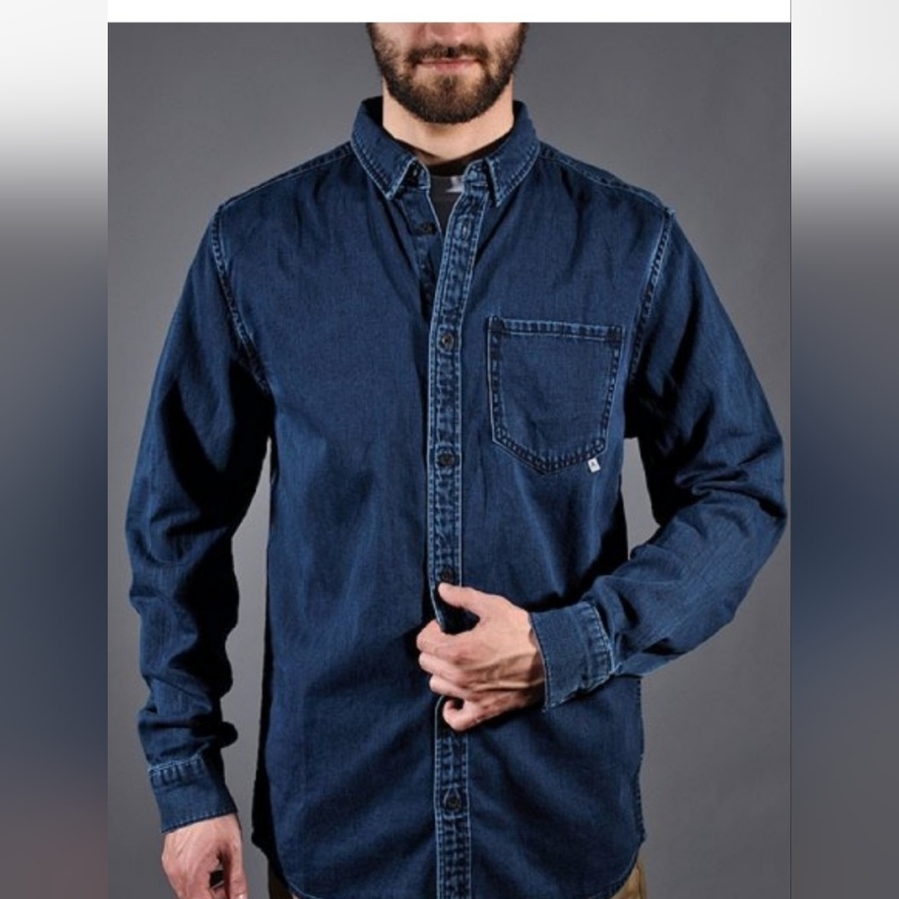Final DROP WESC Japanese Style Workwear Denim Shirt